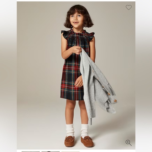 Crewcuts J.crew Girls' smocked flannel nightgown in tartan $69 - Picture 3 of 3